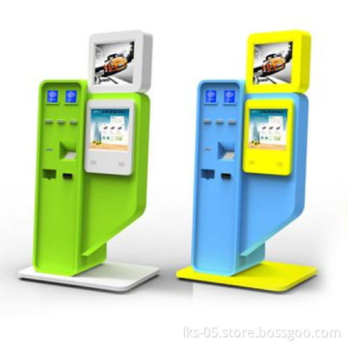 Public charger kiosk with touch screen and self payment functions for cellphone charging